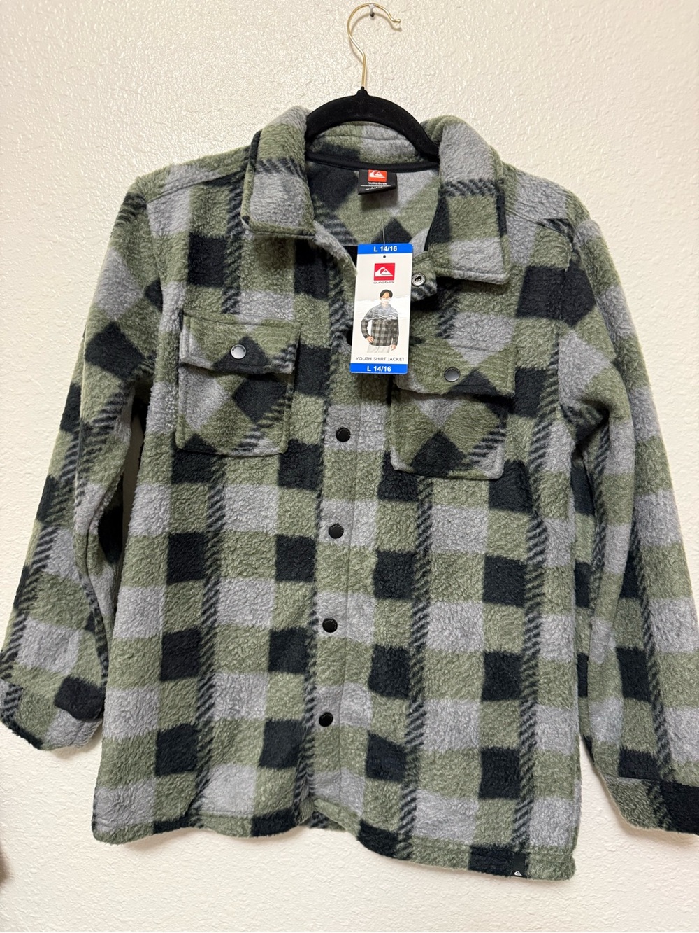 Quiksilver Black & Gray Sherpa-Lined Jacket